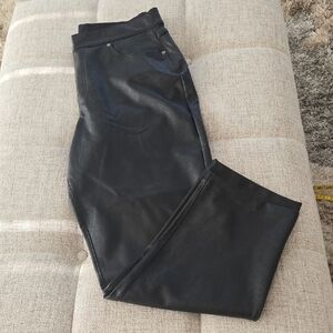 SPANX Faux Leather Pull-On  Ankle Straight Leg Pants